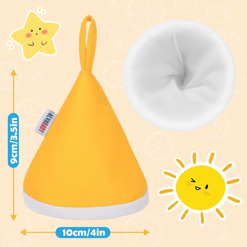 ALVABABY 4 Pcs Baby Boy Pee Covers, 3.5 * 4 In,Strong Water Absorption Pee Shield for Newborn Boy, 4-Layer Reusable Pee Cap, Diaper Changing Accessory for Baby Gift - Image 3